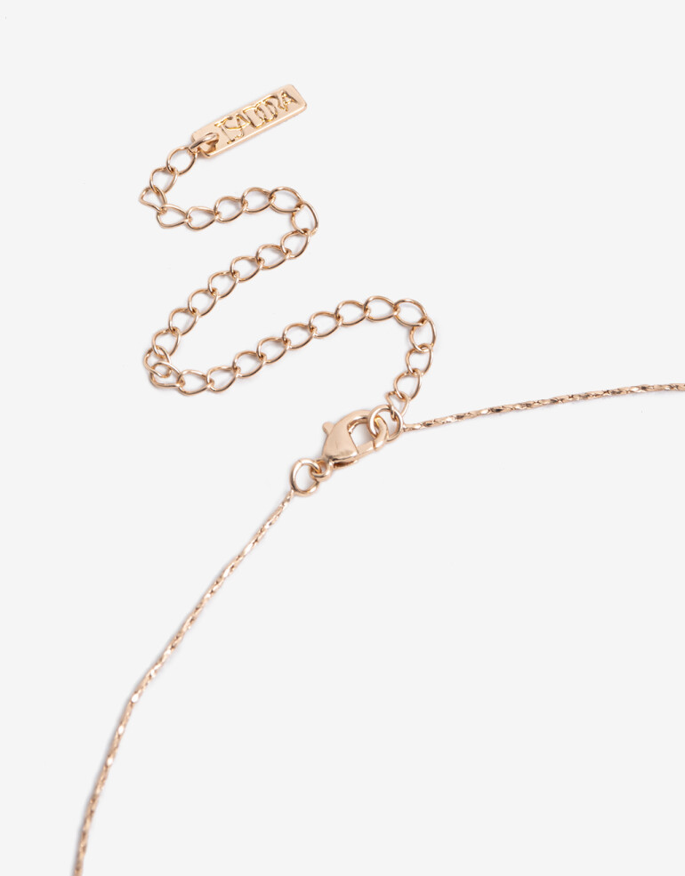 Cadena Corta con Dije Metal Cadena Corta Bañada En Oro - Dorado