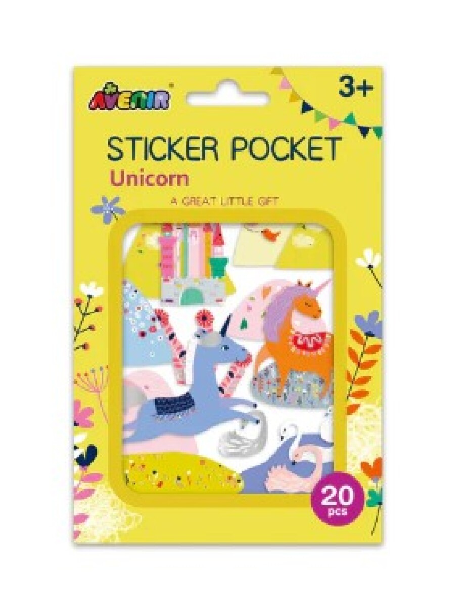 Sticker pocket Unicornio 