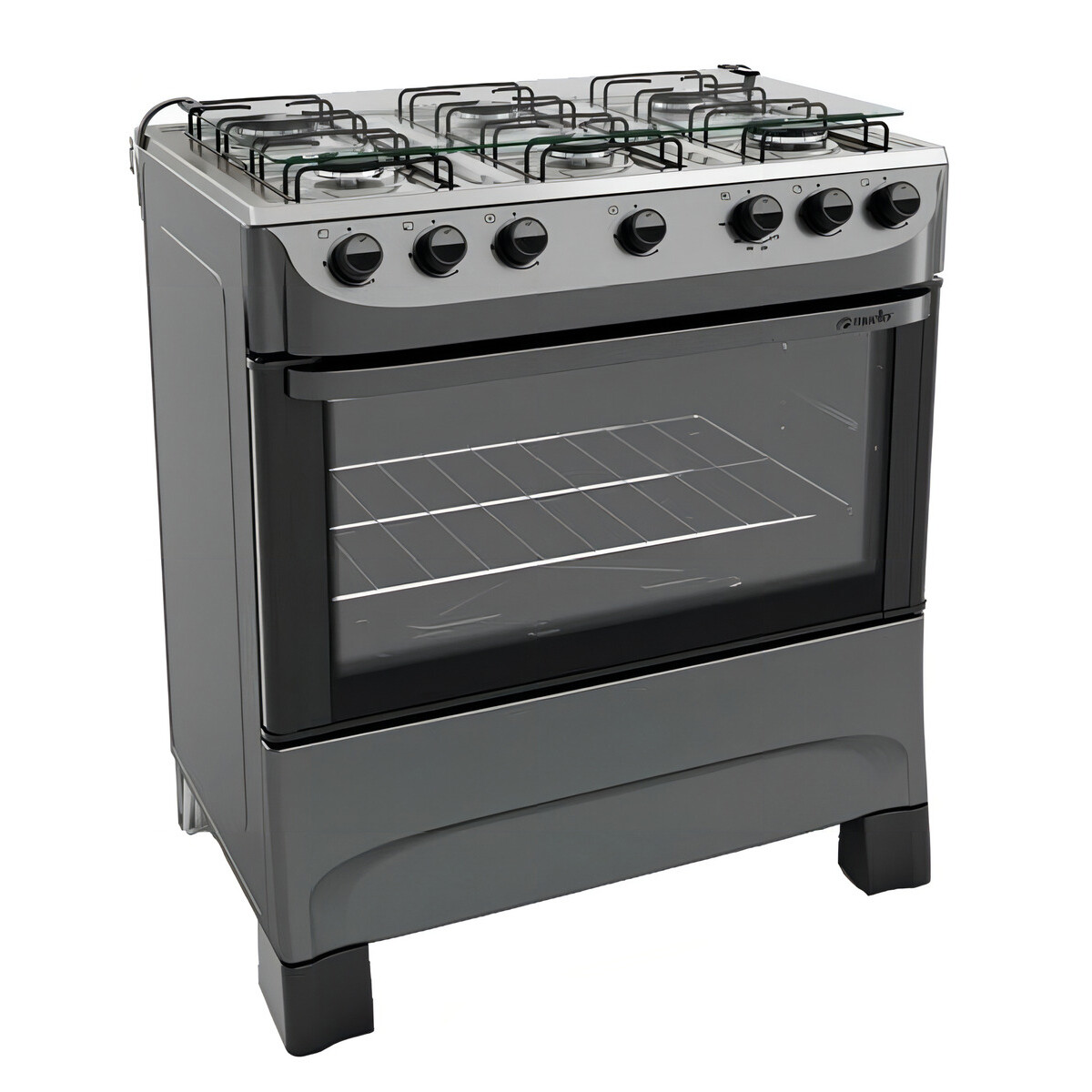 Cocina Mueller Moderatto 6b Glp Color Grafito Con Puerta Con Visor 