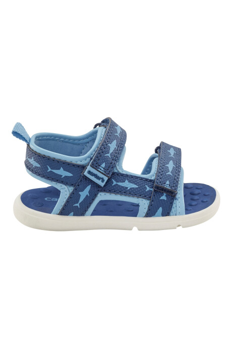 Sandalias con velcro, diseño tiburón Sin color
