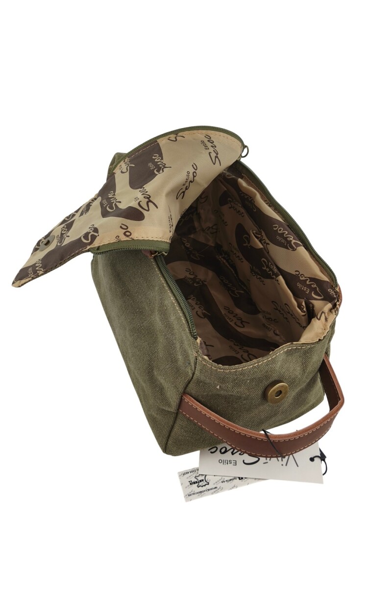 Neceser de Lona Vintage Verde