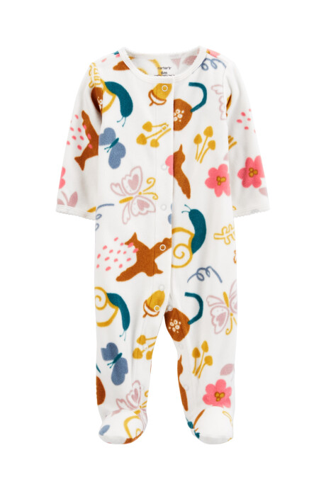 Pijama una pieza de micropolar, con pie, diseño animales Pijama una pieza de micropolar, con pie, diseño animales