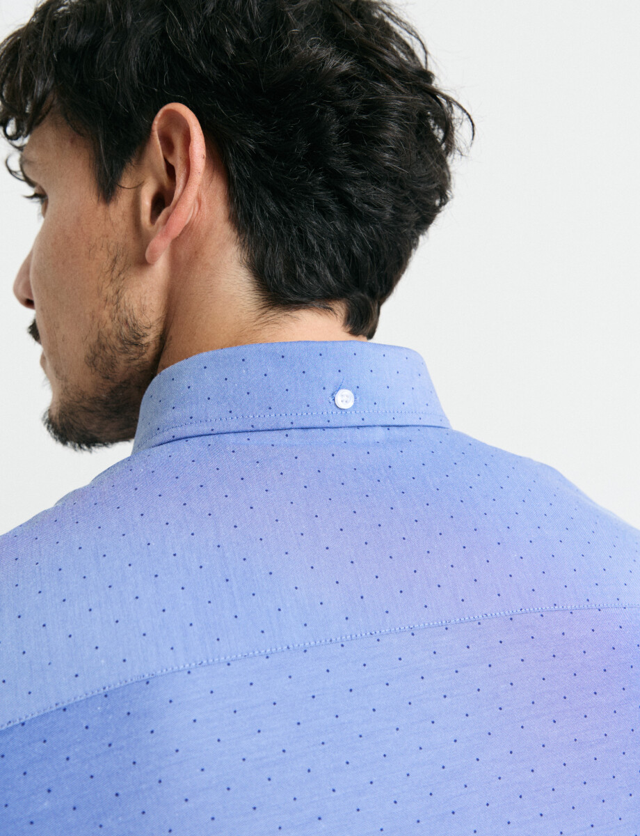 012593 CAMISA HARRINGTON LABEL Azul