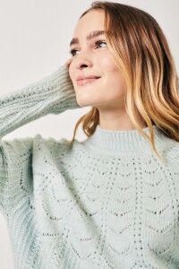 Sweater Calados Menta