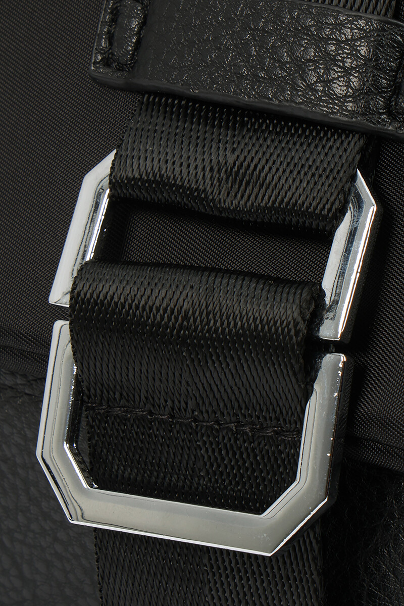 Bandolera de nylon Negro