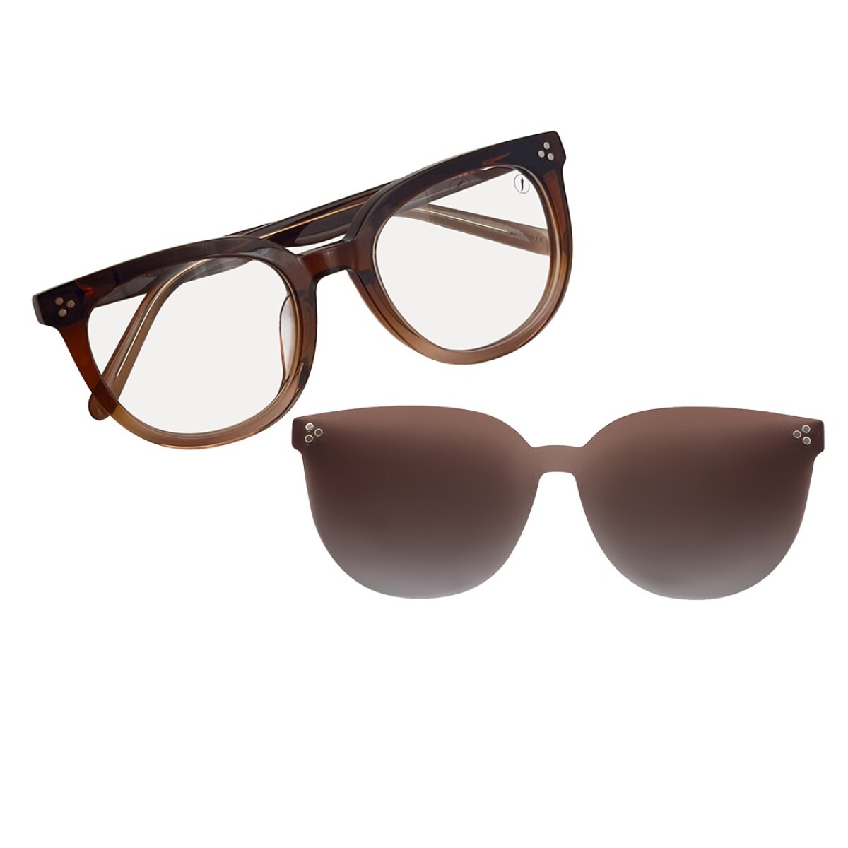 Armazón Chilli Beans Augusta más intercambiable de Sol - Marrón 