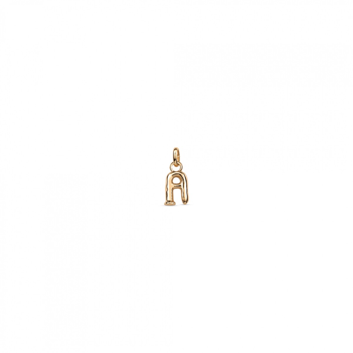 CHARM DE ALEACION DE METALES BAÑADO EN ORO DE 18 K CON FORMA DE LETRA A CON ARGOLLA - Charm 