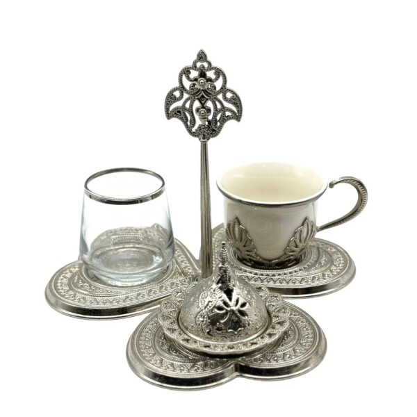 Set de café para una persona Plateado