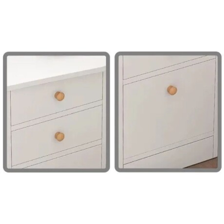Escritorio Eames de 3 cajones blanco
