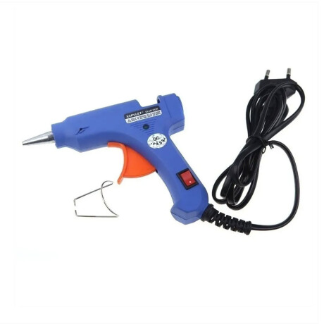 Set Pistola de Silicona 80W + 6 Barras Silicona de 1.1x20cm Azul