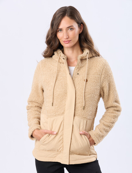 CAMPERA DE ABRIGO CON CAPUCHA Beige