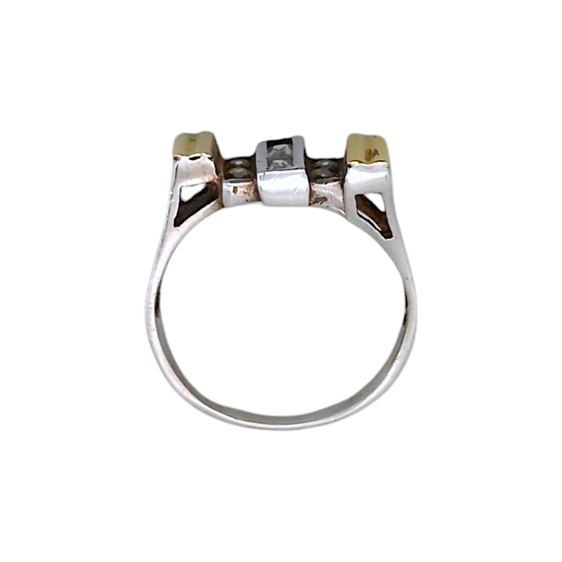 Anillo Varios-Plata y Oro-Piedra Zirconia-AN5007 conpiedra