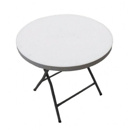 MESA DE EXTERIOR CIRCULAR PLEGABLE 80CM BLANCA Mesa De Exterior Circular Plegable 80cm Diametro Blanca