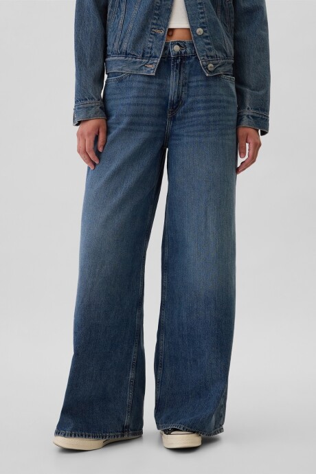 Jean Baggy Mujer Dark Wash