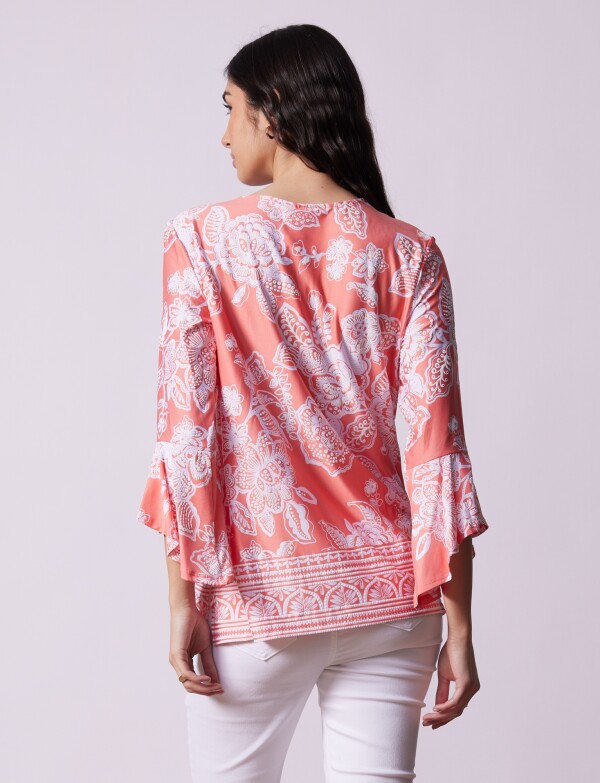 Blusa Flores CORAL