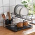 Escurridor de Platos de Cocina Escurreplatos de 2 Niveles Desmontable Color Negro Escurridor de Platos de Cocina Escurreplatos de 2 Niveles Desmontable Color Negro