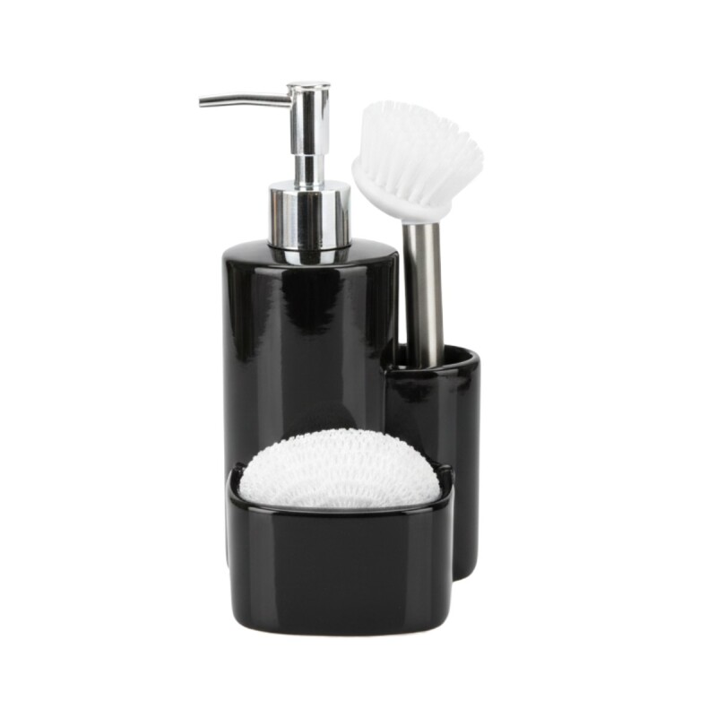 DISPENSADOR CERAMICA NEGRO C/ACCES P/BAÑO Unica