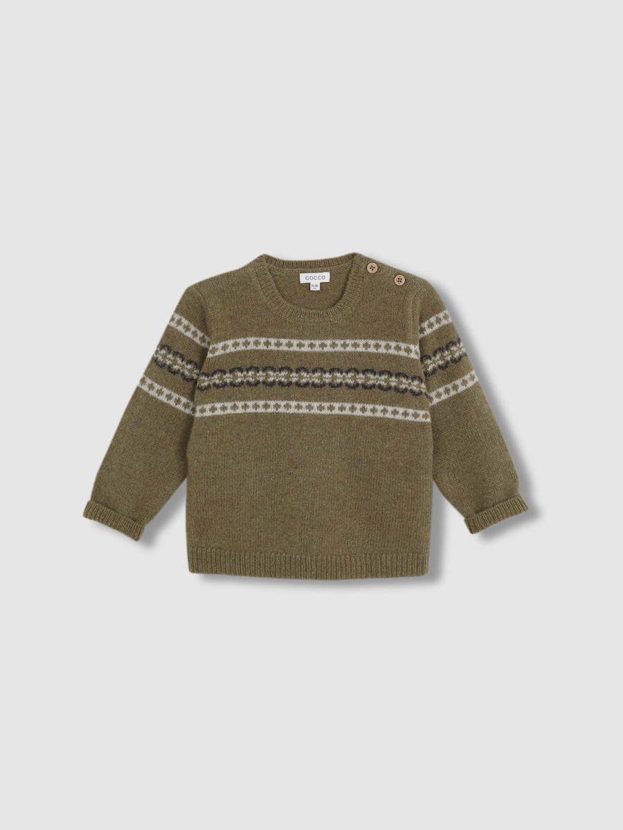 Jersey Con Greca Verde Viejo