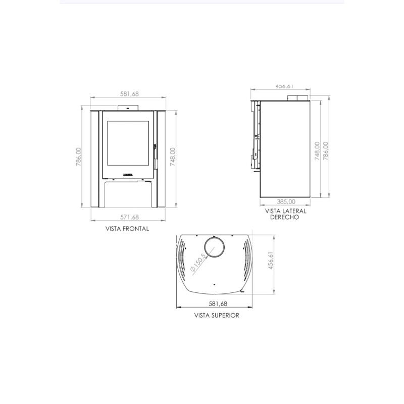 Calefactor Aura Magna 7 kW Calefactor Aura Magna 7 kW