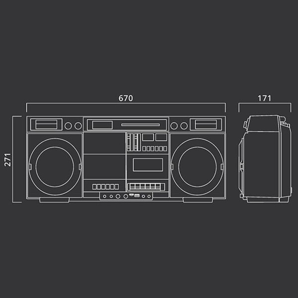 Radiograbador Muser M380gb Cassette Cd Bluetooth Fm Mp3 RADIOGRABADOR MUSE M380GB