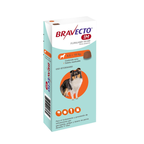 BRAVECTO MENSUAL MSD PERROS 4,5 A 10KG BRAVECTO MENSUAL MSD PERROS 4,5 A 10KG