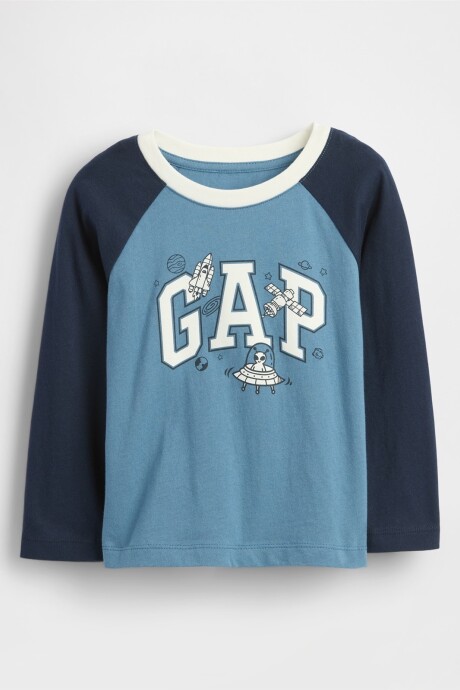 Remera Logo Gap Toddler Niño Cornflower829