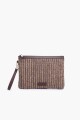 Clutch rafia chocolate