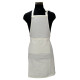 Delantal algodón Pespuntes 60cm x85cm BLANCO