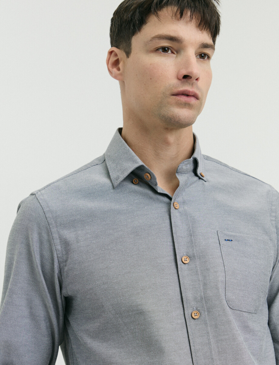 CAMISA HARRINGTON LABEL - Gris 