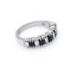 Anillo Oro Blanco 18K Con Brillantes Y Zafiros Anillo Oro Blanco 18K Con Brillantes Y Zafiros