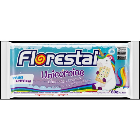 TABLETA CHOCOLATE FLORESTAL 80G UNICORNIO TABLETA CHOCOLATE FLORESTAL 80G UNICORNIO