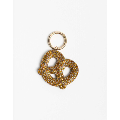 Llavero Y Bag Charm Pretzel Shiny Marron Medio