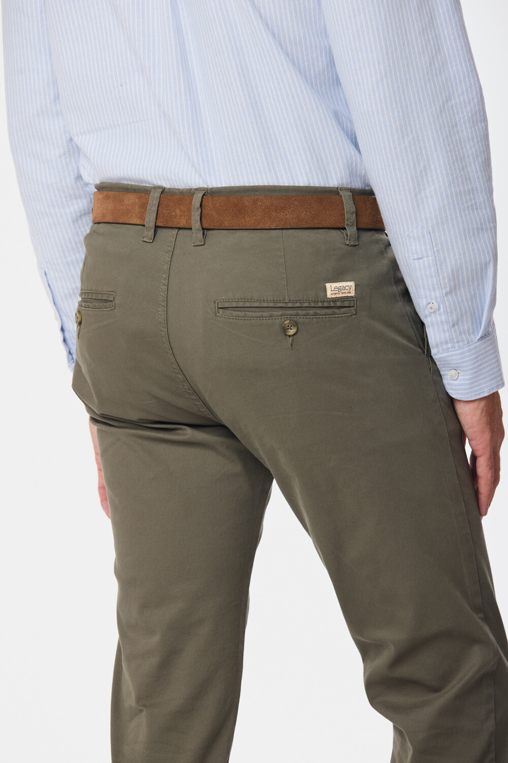 PANTALÓN SKINNY CON SPANDEX Verde