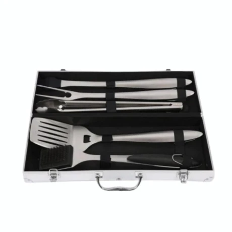 Set De Utensilios FIRE KING DW207 5 Piezas Mango De Acero Con Valija Set De Utensilios FIRE KING DW207 5 Piezas Mango De Acero Con Valija