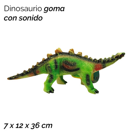 Dinosaurio Goma C/sonido Stegosaurio7237 Unica