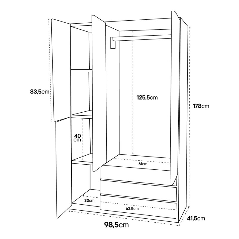 Ropero Madera Maciza 4 Puertas 3 Cajones Lustrado Nogal Ropero Madera Maciza 4 Puertas 3 Cajones Lustrado Nogal