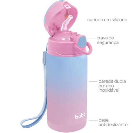 Vaso con sorbito termico rosa degrade