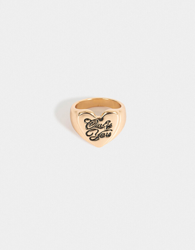 Anillos Medianos y Grandes Con corazón Anillo Corazón Only You - Dorado