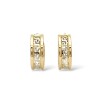 Caravanas aros de oro Greca- Oro bajo / Blanco y amarillo - Sin piedra- CA8406 sinpiedra