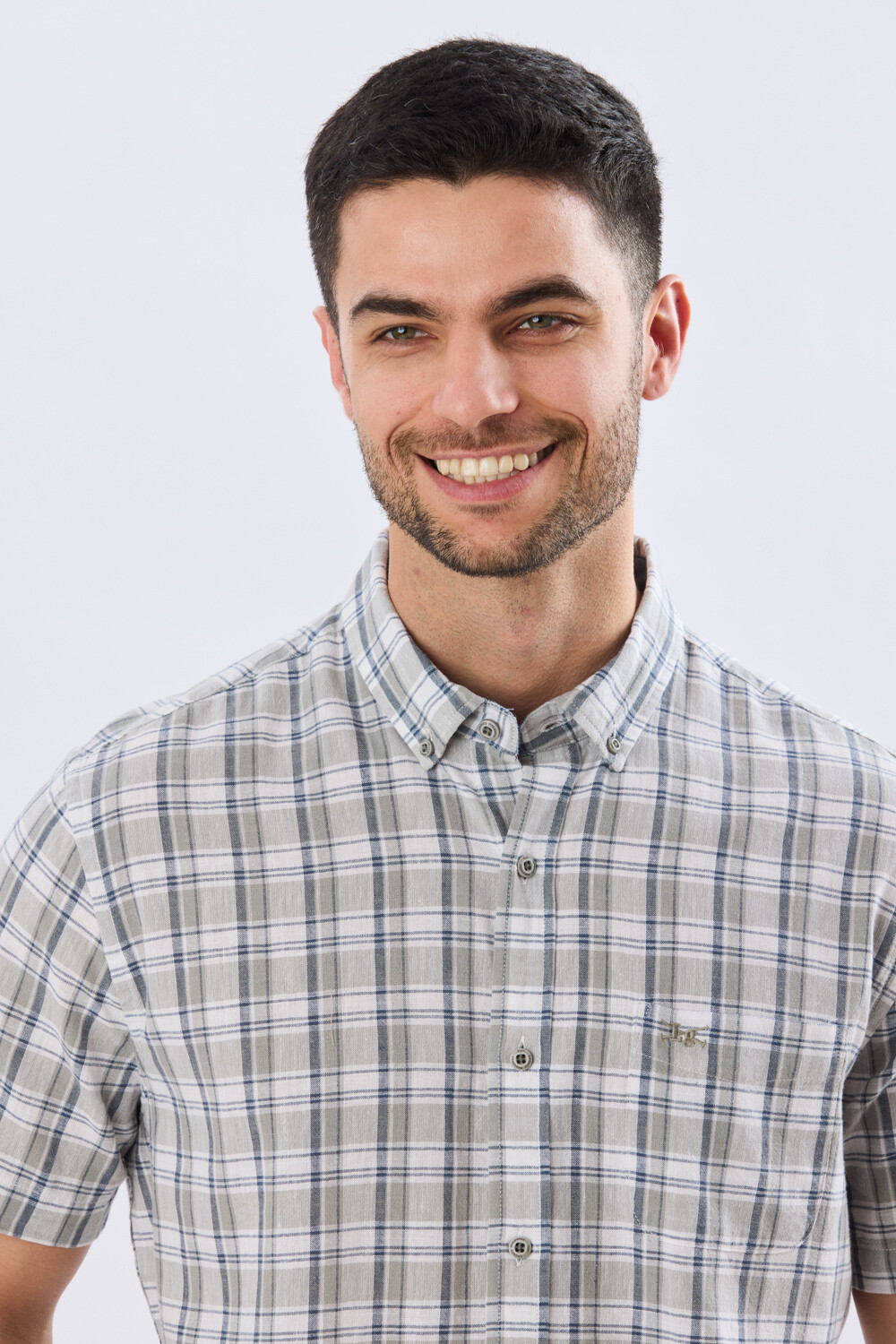CAMISA CUADROS DE LINO Denim