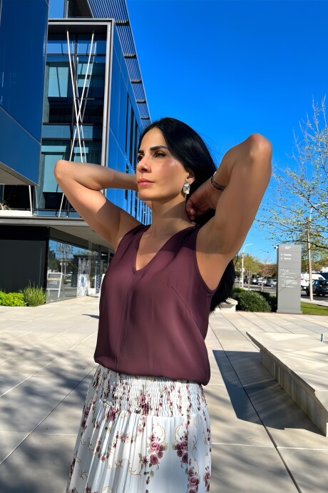 Musculosa Merces Bordeaux oscuro