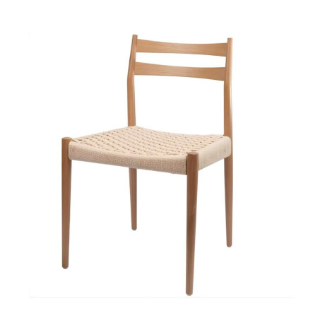 Silla de Comedor Madera Natural Beige Francia Origen