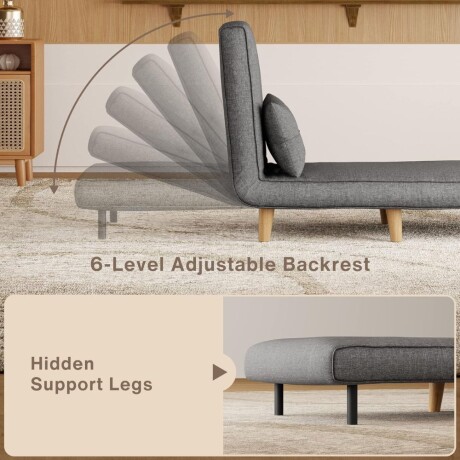 Sillon cama Trifold 1 cuerpo Gris