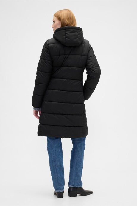 Campera Larga Puffer Mujer Black 1