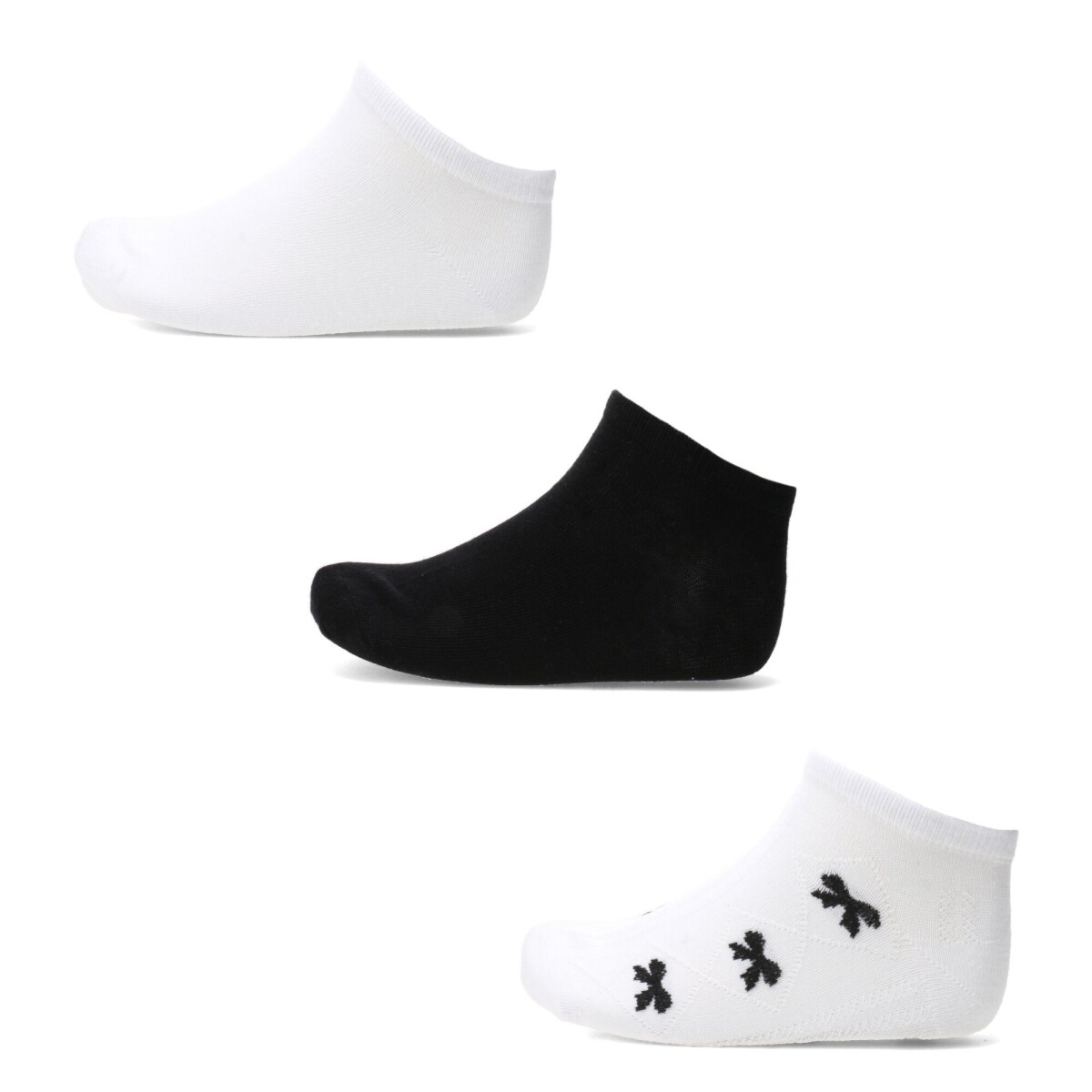Medias de Mujer Miss Carol trainer pack x3 - Blanco - Negro 