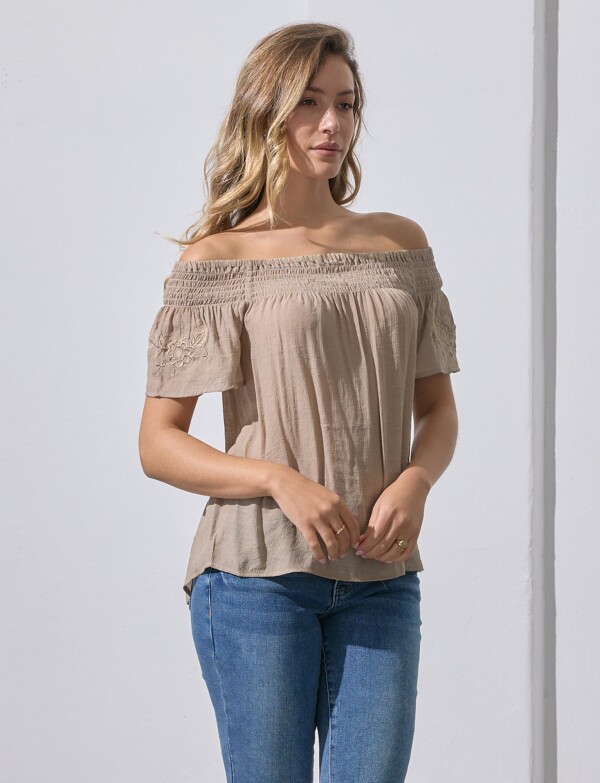 Blusa Bordado BEIGE
