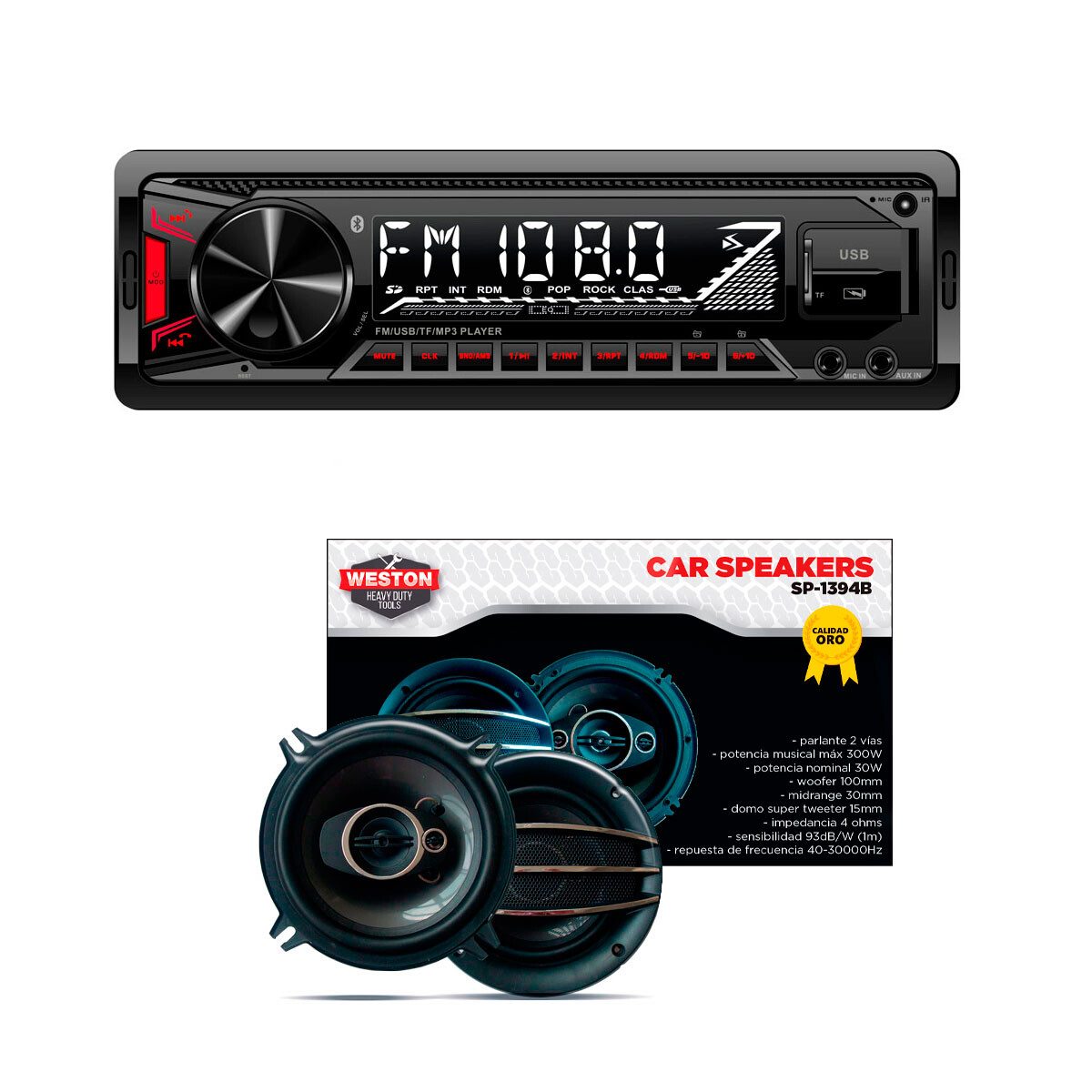 RADIO COMBO KIT RADIO SWC.1775 + PARLANTES SP.1394B 