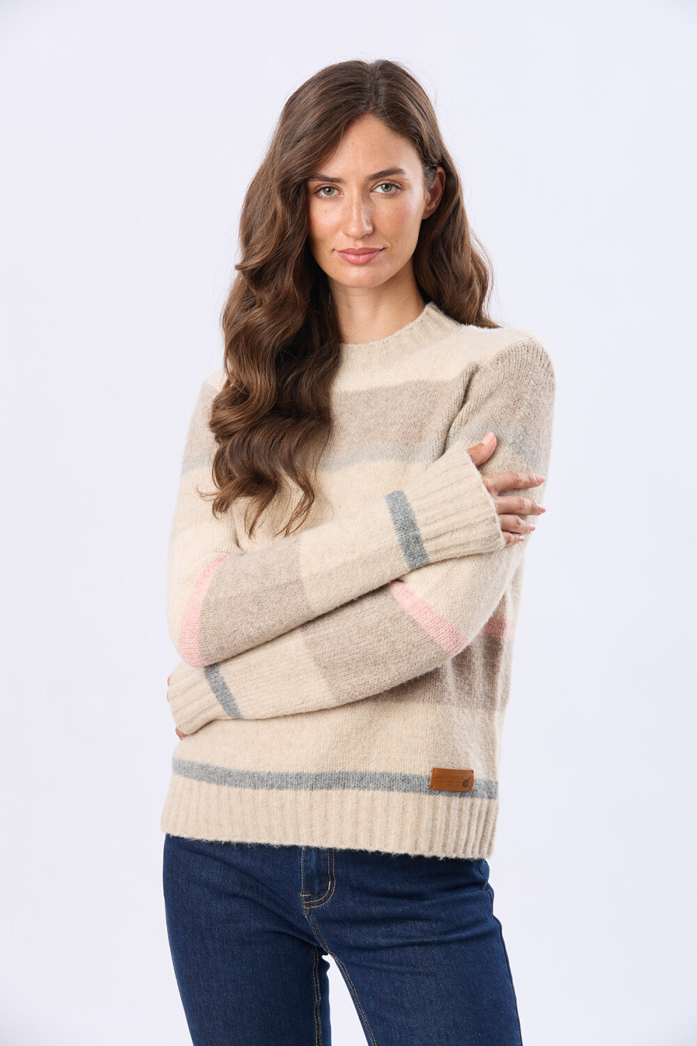 BUZO TEJIDO RAYADO Beige