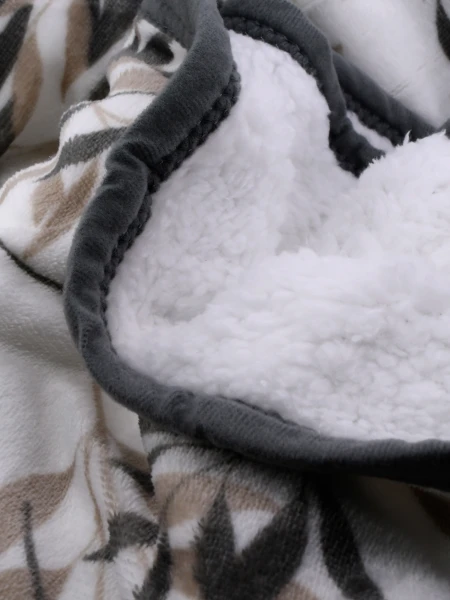 MANTA SHERPA PRINT 2 PLAZAS GRIS