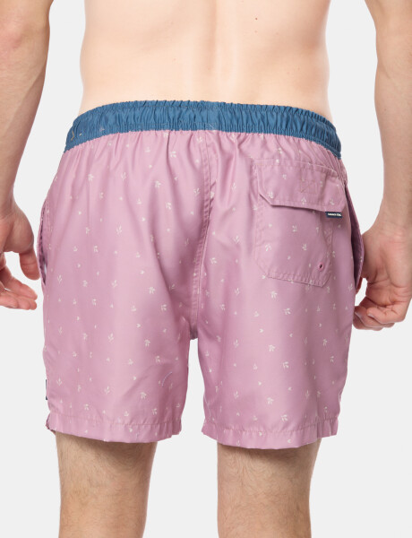 SHORT DE BAÑO ESTAMPADO Rosado